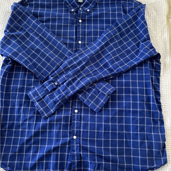 Old Navy Other - Old Navy Navy Blue Plaid Men's Shirt